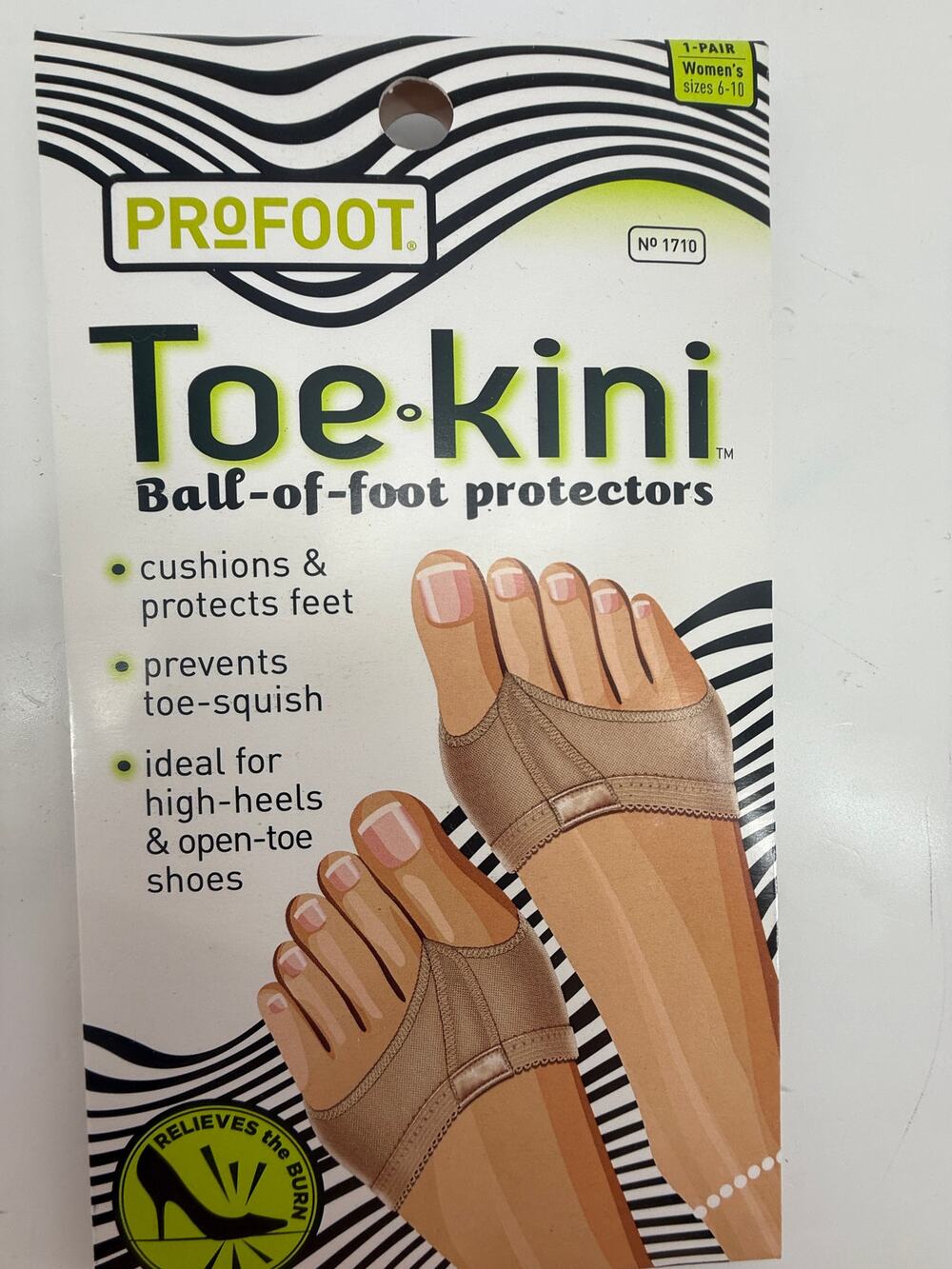 ProFoot Toe Kini Ball Of Foot Protectors Cushions High Heels Open Toe Shoes 6-10